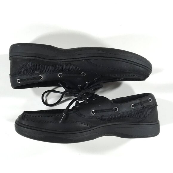 Skechers Work Loafers Mens Size 13 Black Leather Slip Resistant 77022 main image 8